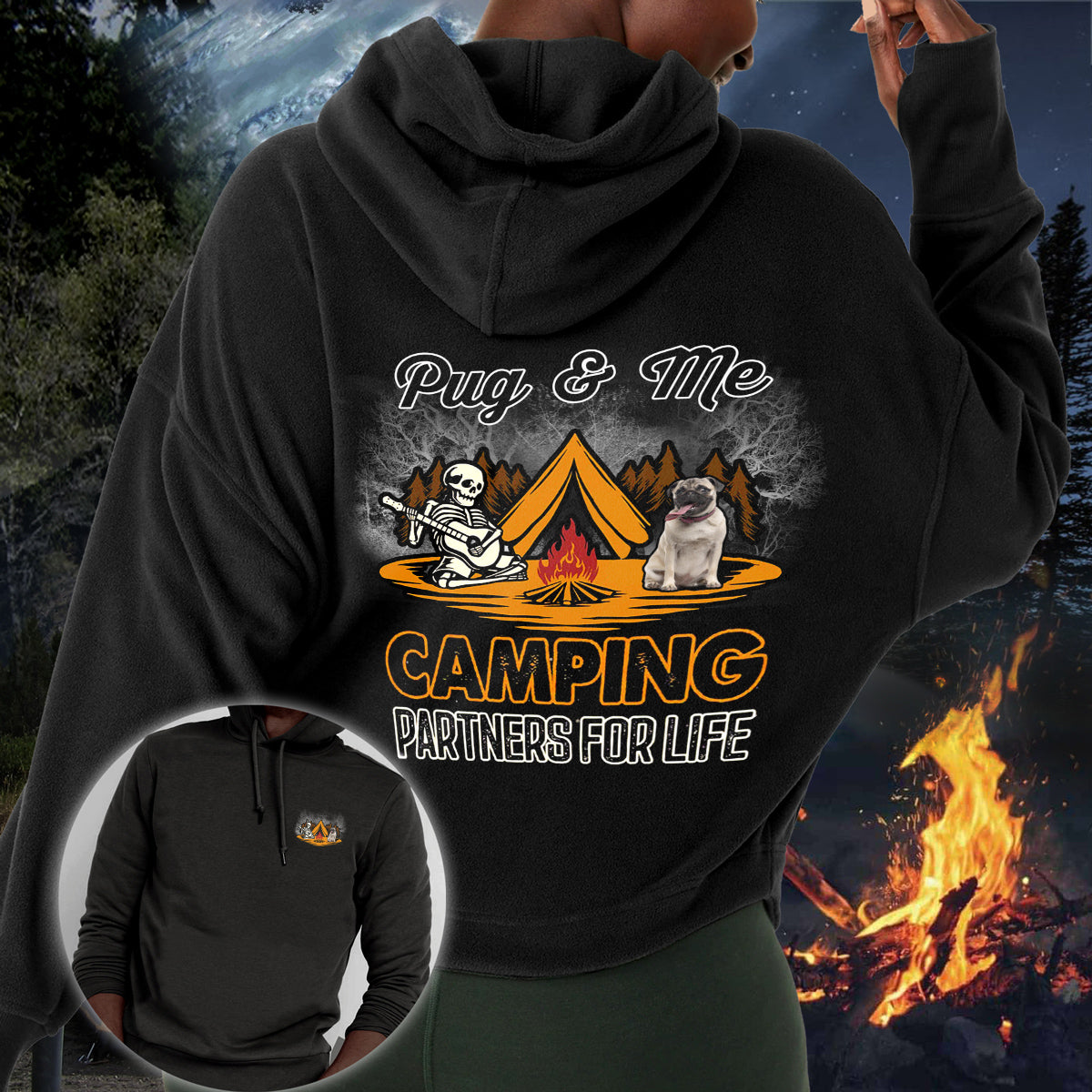 Pug2 Camping Partners-Hoodie