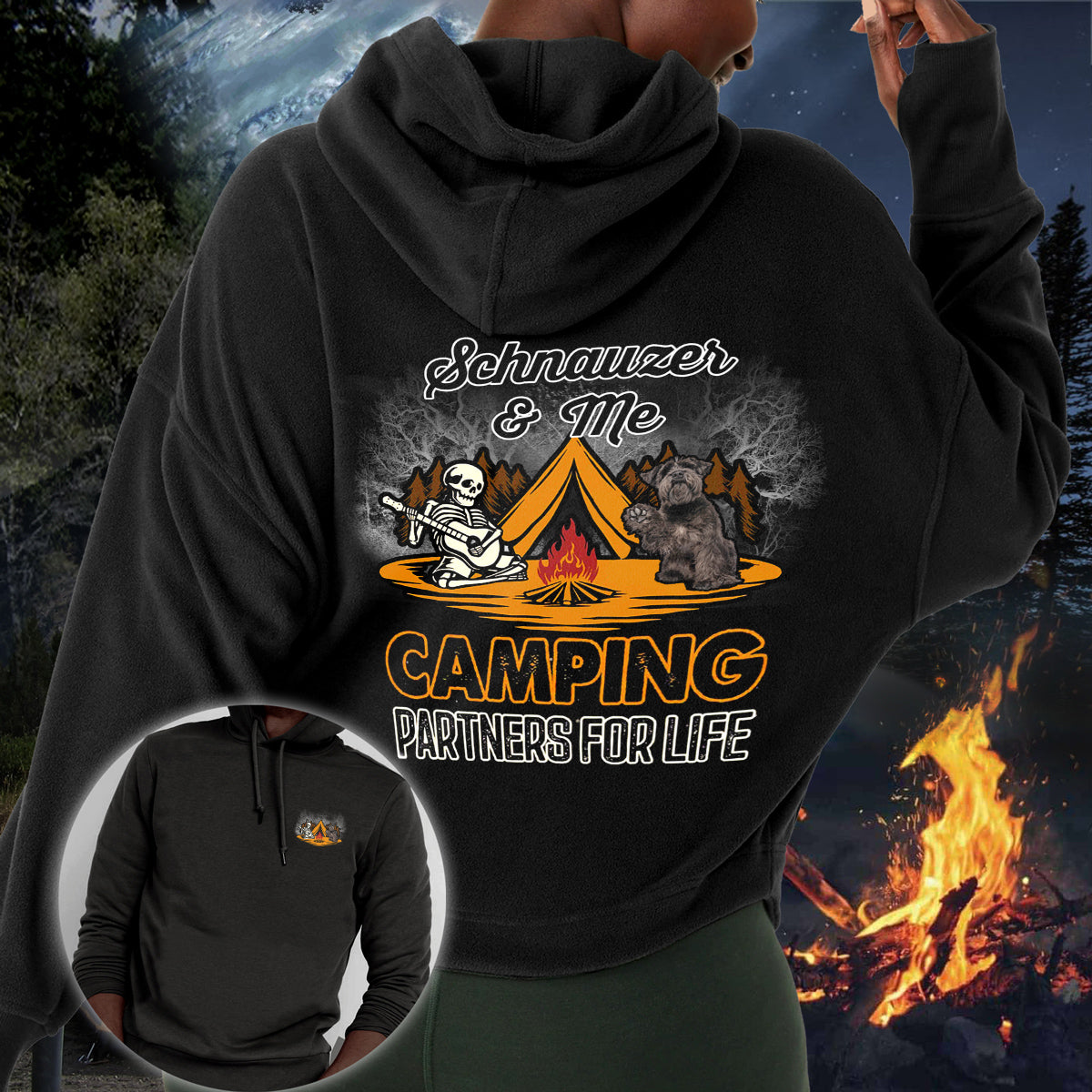 Schnauzer2 Camping Partners-Hoodie