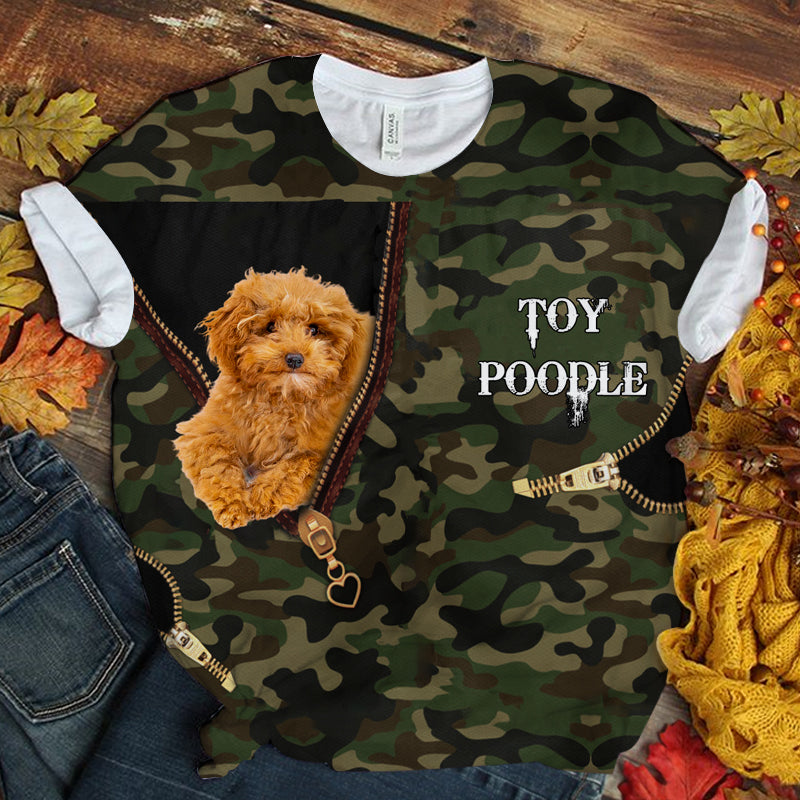 Toy Poodle Camo T-shirt