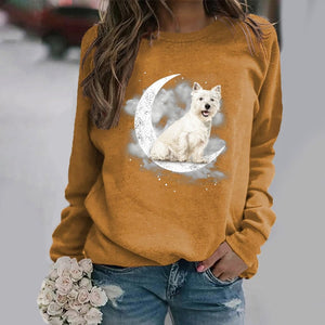 West Highland White Terrier 2 -Sit On The Moon- Premium Sweatshirt