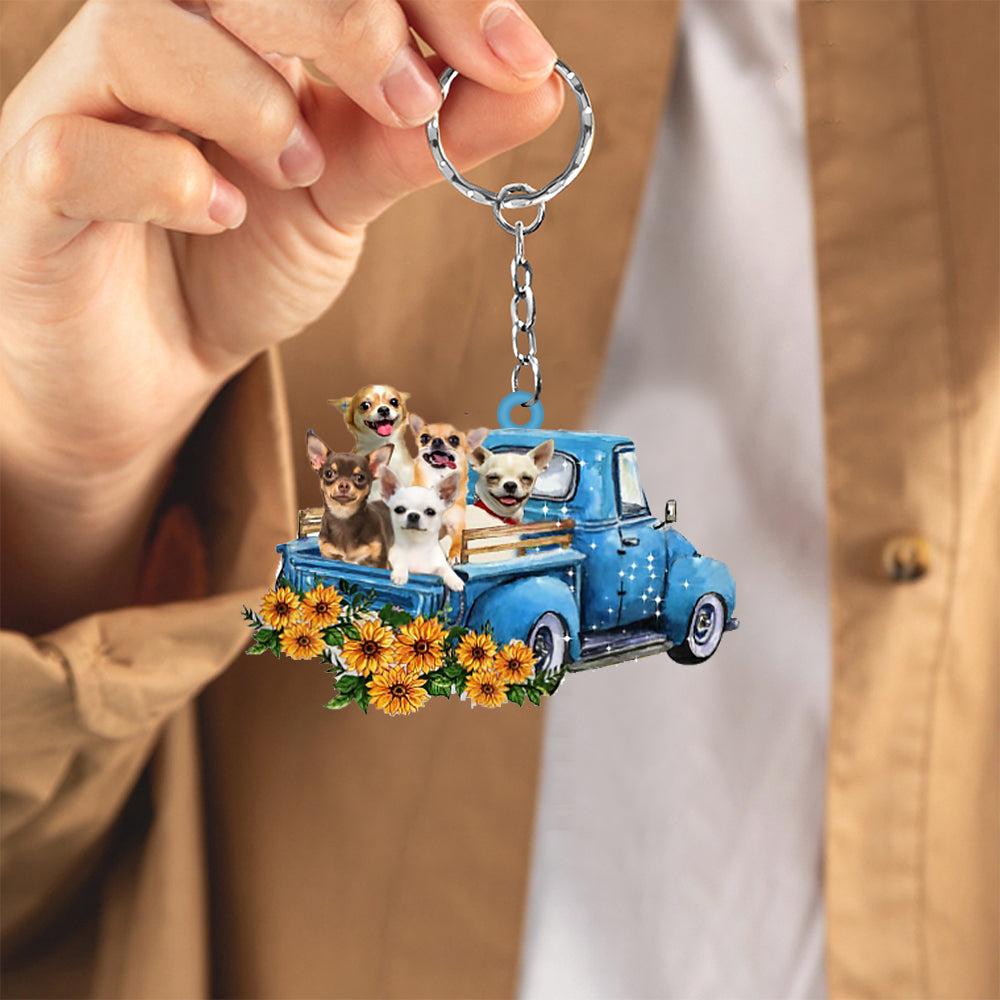 With Chihuahua Take The Trip Keychain