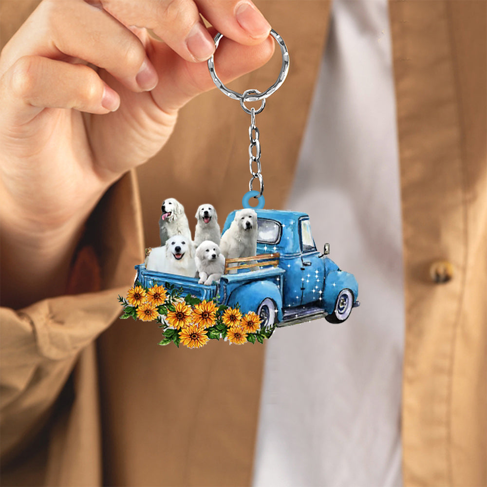 With Great Pyrenees Take The Trip Keychain