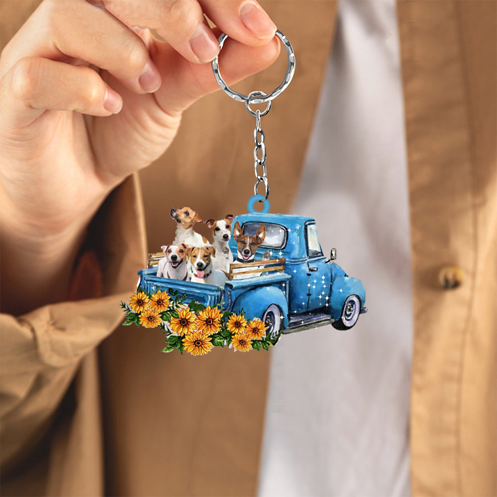 With Jack Russell Terrier Take The Trip Keychain