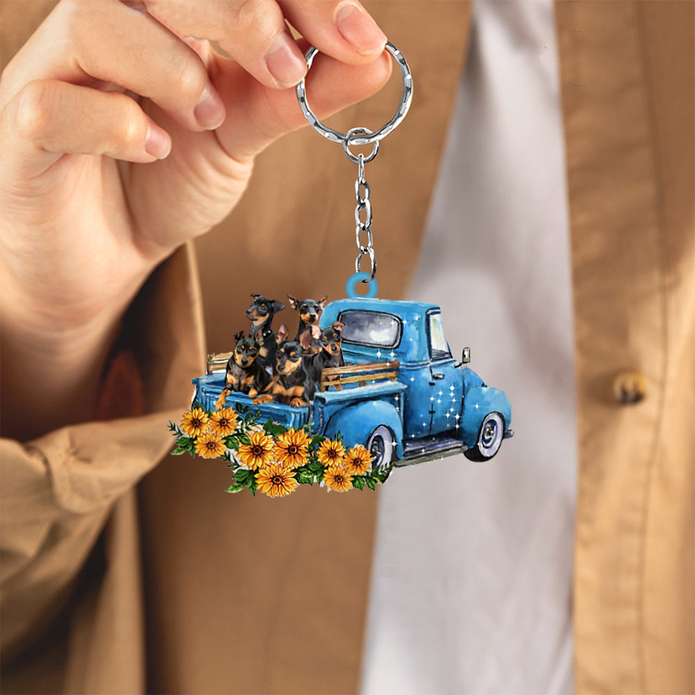 With Miniature Pinscher Take The Trip Keychain