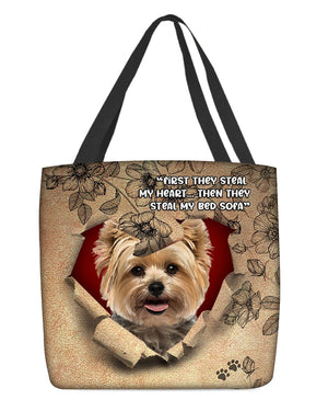 Yorkshire Terrier-Torn Cloth Tote Bag