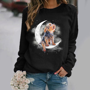Yorkshire Terrier1 -Sit On The Moon- Premium Sweatshirt