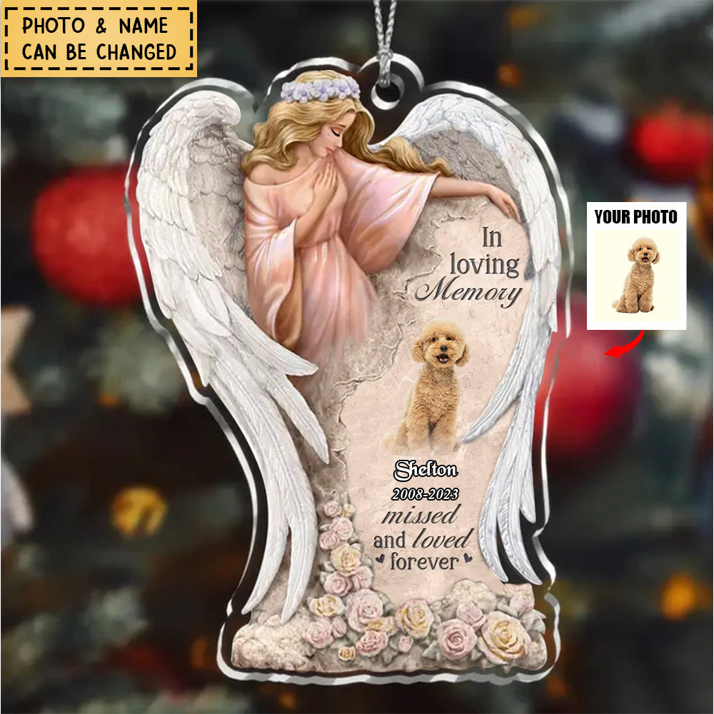 Personalized Angel Memorial Photo Acrylic Ornament Memorial Gift
