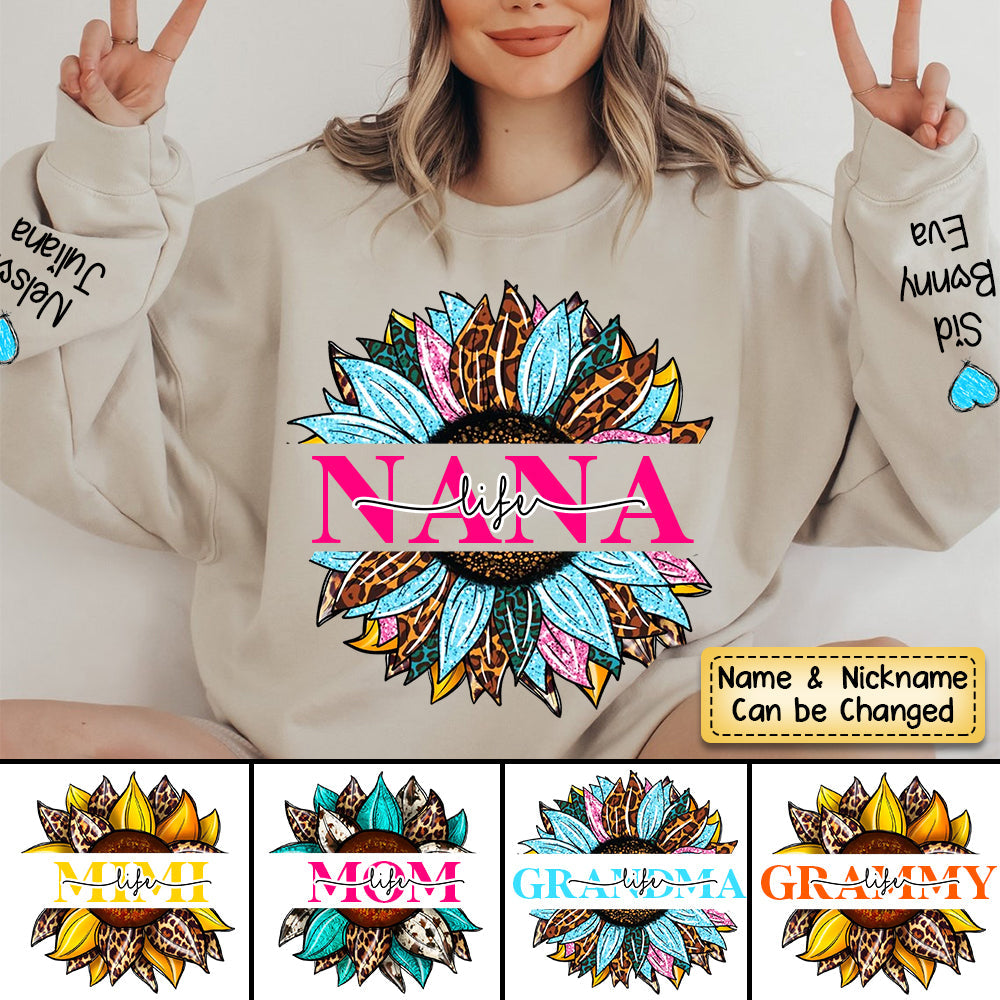 Personalized Grandma/Mom Sunflower Life Sweatshirt