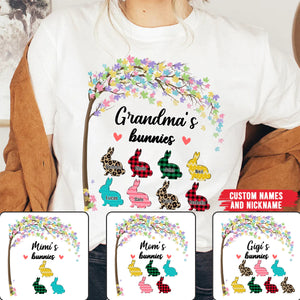Personalized Name Easter Grandma's Bunny Pure Cotton T-Shirt