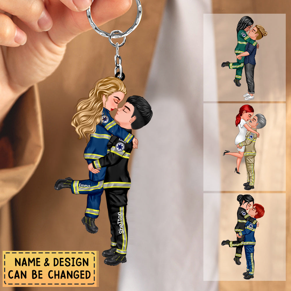 Personalized Couple Courier Acrylic Keychain